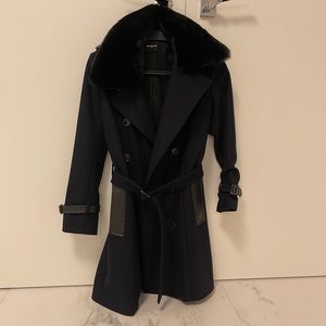 The Kooples navy and black trench coat